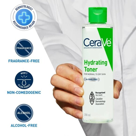 CeraVe Hydrating Toner Alcohol-Free Face Toner w Hyaluronic Acid and Niacinamide - Picture 8 of 9